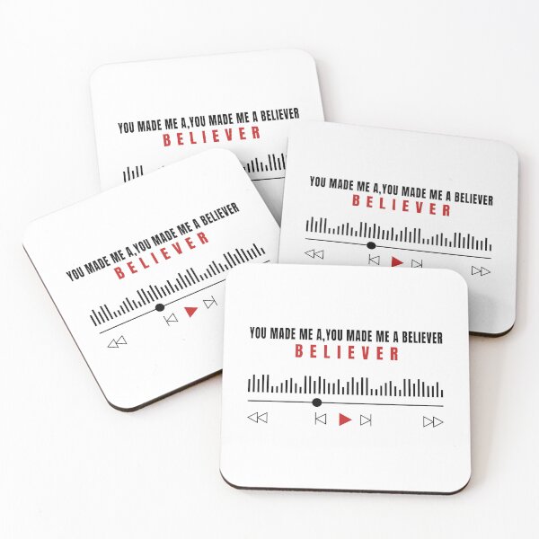 Item preview, Believer – Minimal Red Typography Quote Art | Dark Motivational Music Vibes designed and sold by inaveed.