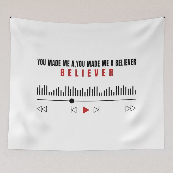 Item preview, Believer – Minimal Red Typography Quote Art | Dark Motivational Music Vibes designed and sold by inaveed.