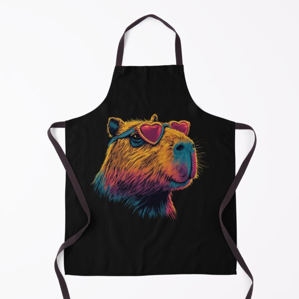 Item preview, Capybara Heart Glasses Neon Colorful Retro Animal Art Sublimation PNG designed and sold by DigitalArtByNow.