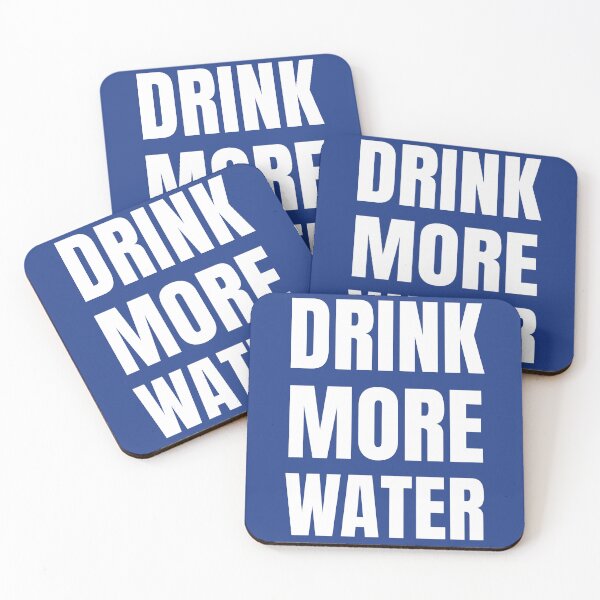 Item preview, Drink More Water Minimal Typography Design – Hydration Reminder Quote Sticker & T-Shirt designed and sold by thoratsdesign.