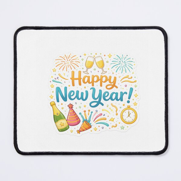 Item preview, Happy New Year Celebration Sticker designed and sold by Snark Studio.