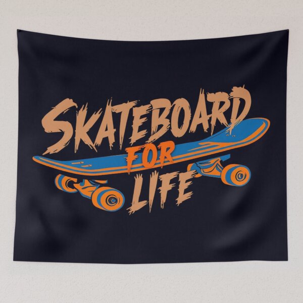 Item preview, Bold Skateboard Art – “Skateboard for Life” Graphic for Skaters, Streetwear, Posters & Gifts designed and sold by Bright Nest Studio.