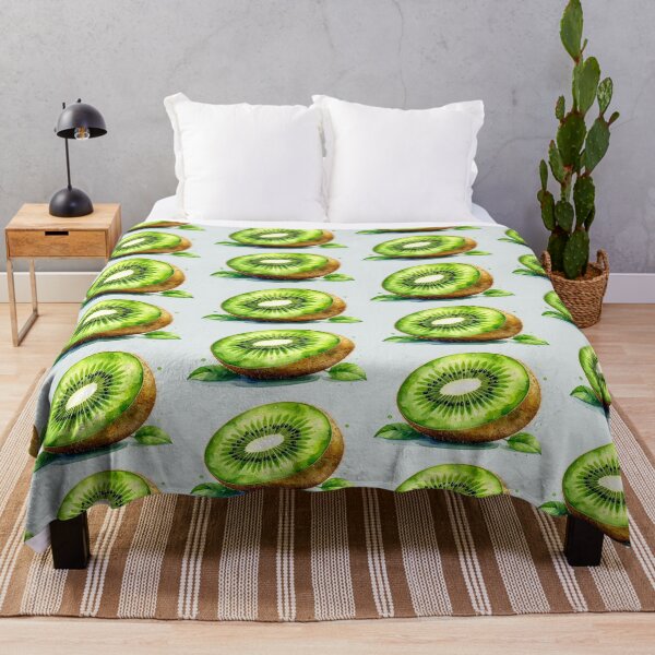 Item preview, Sliced green kiwi in watercolor style designed and sold by LiskoDesign.