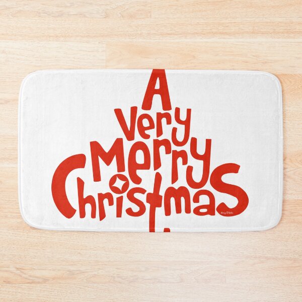 Item preview, A Very Merry Christmas Typography - Bold Red Holiday Quote Festive Text designed and sold by DesignArtist.ia.