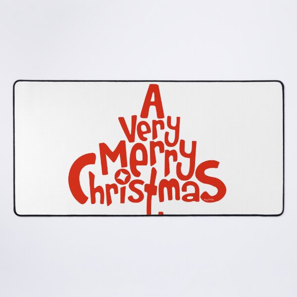 Item preview, A Very Merry Christmas Typography - Bold Red Holiday Quote Festive Text designed and sold by DesignArtist.ia.