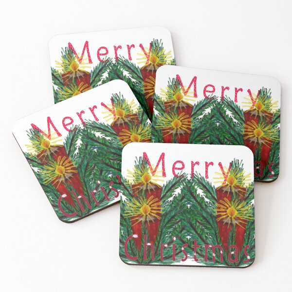Item preview, Christmas Candle Illustration with Pine Branches designed and sold by DCSMKreativ.