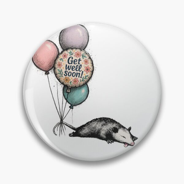 Item preview, Get well soon opossum designed and sold by BearnieB.