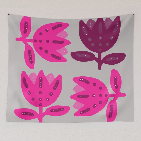 Item preview, Composition of stylized tulips in ethnic style designed and sold by ZorianArt.