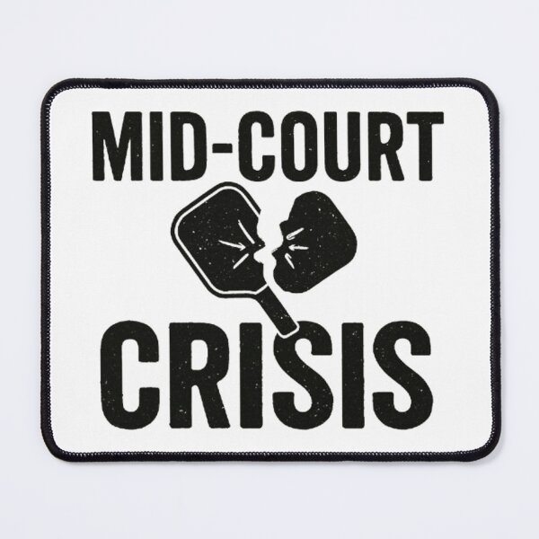 Item preview, Mid-court Crisis Shirt - Funny Pickleball Slogan T-Shirt, Distressed Paddle Graphic, Humorous Gift for Pickleball Player designed and sold by PickleballPulse.