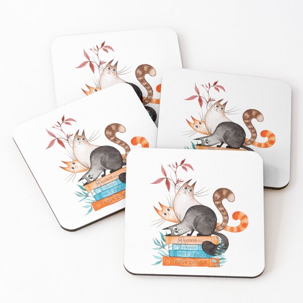 Item preview, Three cats on books designed and sold by Liubka.