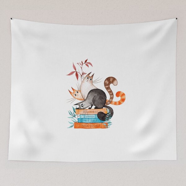 Item preview, Three cats on books designed and sold by Liubka.