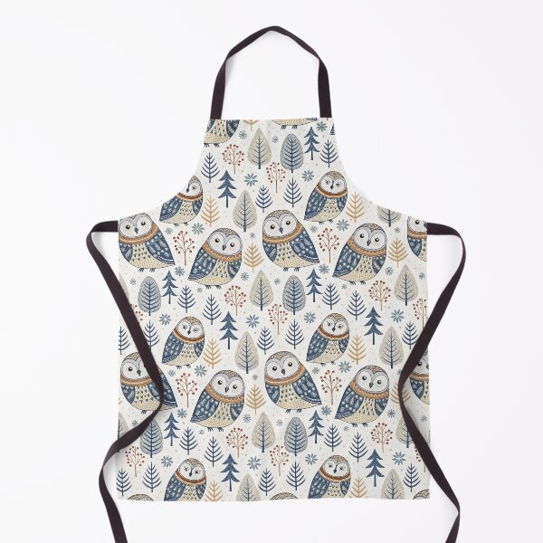 Item preview, Nordic Folk Owls | Cozy Scandinavian Winter Art designed and sold by Shuga-Design.