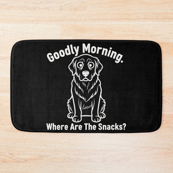 Item preview, Goodly Morning Where Are The Snacks Funny Dog Golden Retriever Owner Humorous Graphic designed and sold by KivaroArt.