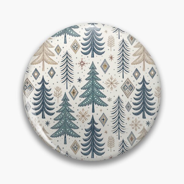 Item preview, Nordic Pine Trees & Folk Fillers | Winter Folk Art designed and sold by Shuga-Design.