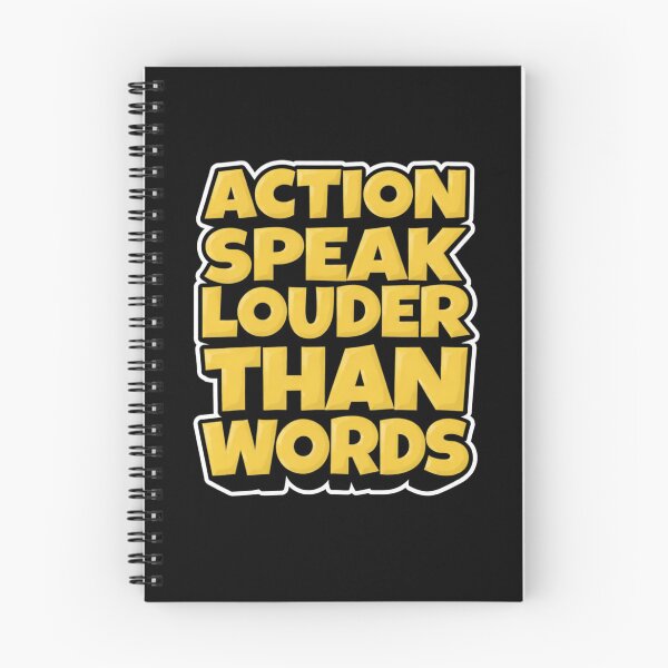 Item preview, Action Speaks Louder Than Words – Bold Motivation Quote designed and sold by Hilal-Studio.