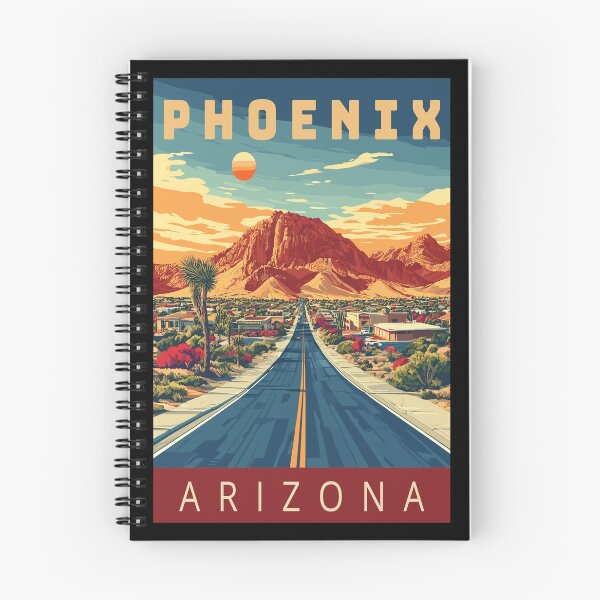 Artikelvorschau, Phoenix in Arizona, USA, Vektor-Vintage-Kunst-Reiselandschaft entworfen und verkauft von MaateoDesign.