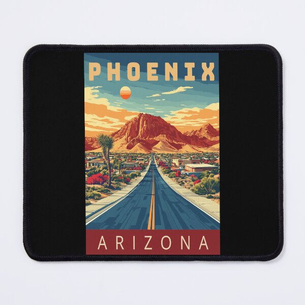 Artikelvorschau, Phoenix in Arizona, USA, Vektor-Vintage-Kunst-Reiselandschaft entworfen und verkauft von MaateoDesign.