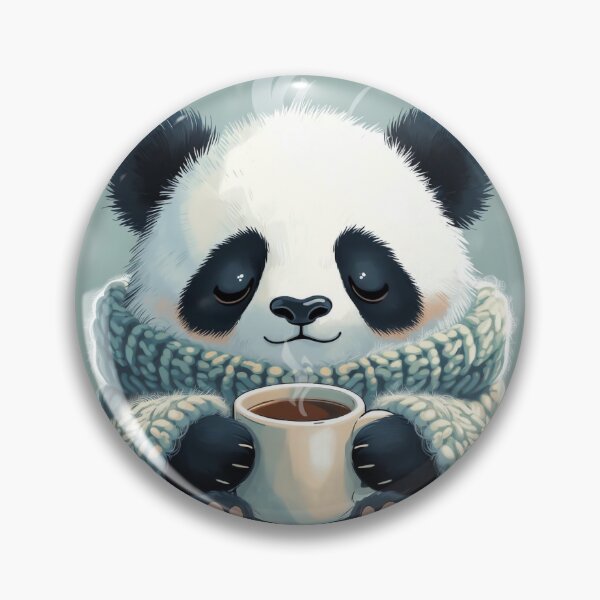 Item preview, Cozy Panda Enjoying Warm Tea designed and sold by Jagruti_Artzone.