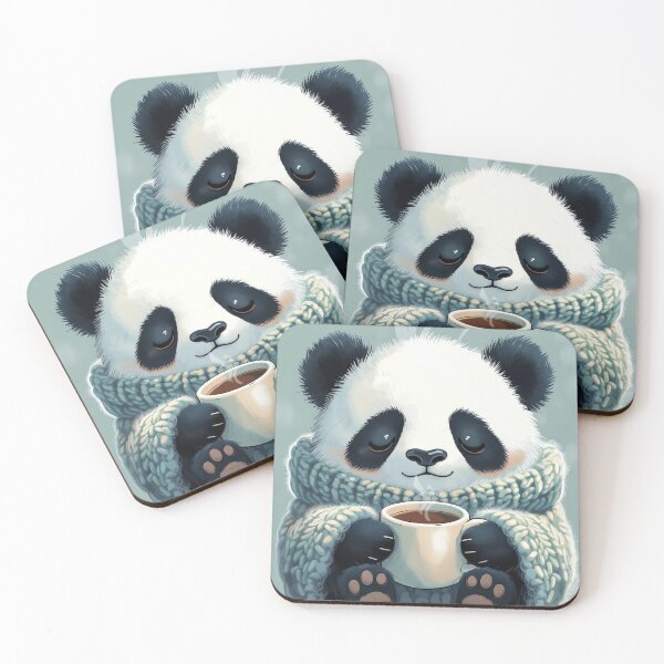 Item preview, Cozy Panda Enjoying Warm Tea designed and sold by Jagruti_Artzone.