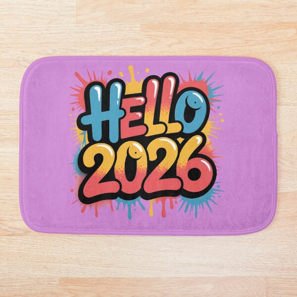 Item preview, Hello 2026 Colorful Graffiti Typography New Year Design designed and sold by Kruti Collection.