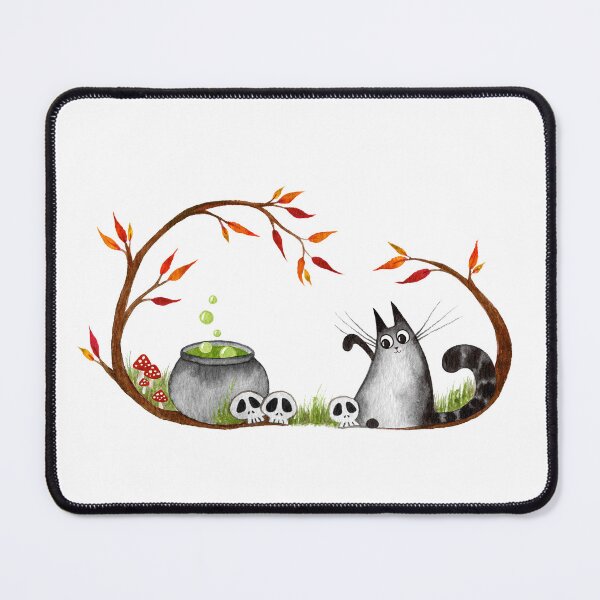 Item preview, Cat Playing With Skulls designed and sold by Liubka.