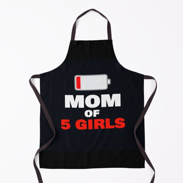 Item preview, Low Battery Mom of 5 Girls Funny Exhausted Parent Quote | Tired Mother Humor Gift for Moms designed and sold by Bright Nest Studio.