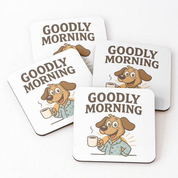 Item preview, Beagle Dog | “Goodly Morning” Coffee Lover | Cute Cartoon Vintage Style | Cozy Loungewear | Retro Dog Mom Dad designed and sold by KivaroArt.