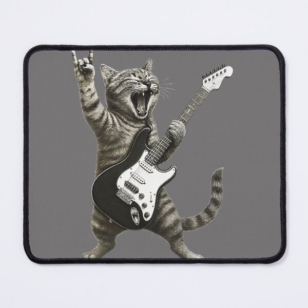 Item preview, Funny Cat Playing Guitar Rock and Roll designed and sold by KristineLi.