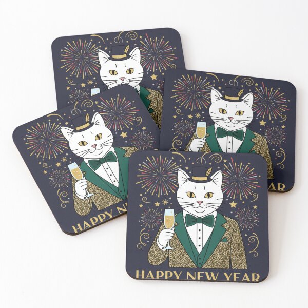 Item preview, Elegant Cat Celebrating New Year in Style designed and sold by Fandom Universe.