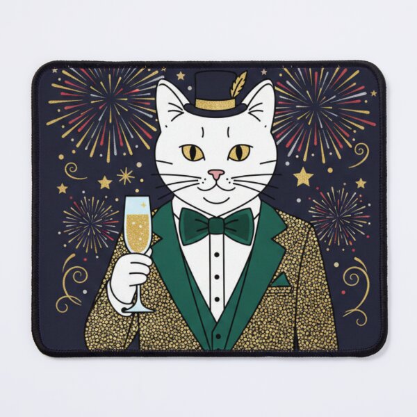 Item preview, Elegant Cat Celebrating New Year in Style designed and sold by Fandom Universe.
