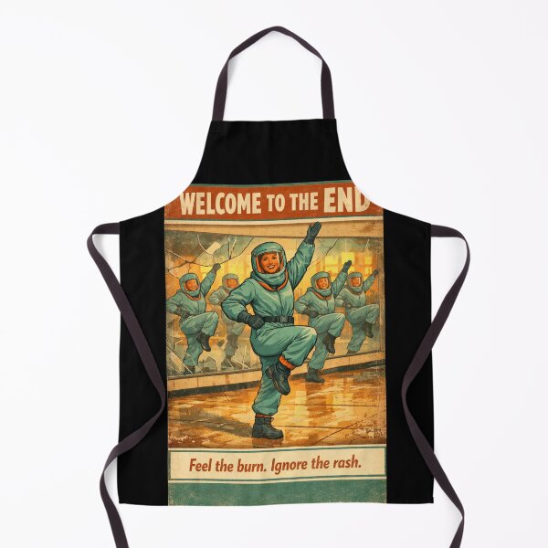 Item preview, Welcome to the End – Retro Apocalyptic Hazmat Aerobics Poster designed and sold by VoglR.