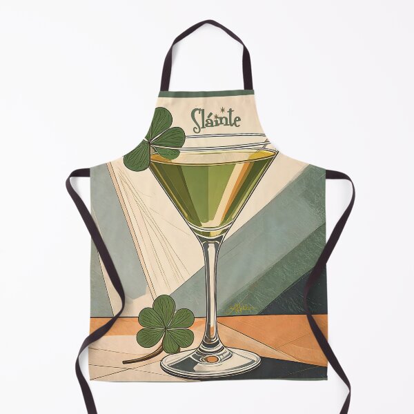 Item preview, St Patrick's Day Shamrock Martini Sláinte designed and sold by Lee Hiller Designs.