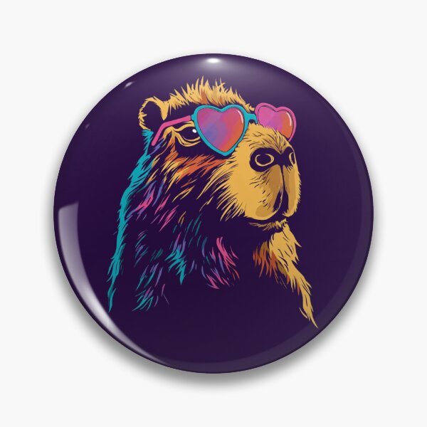 Item preview, Copy of Capybara Heart Glasses Neon Colorful Retro Animal Art Sublimation PNG designed and sold by DigitalArtByNow.