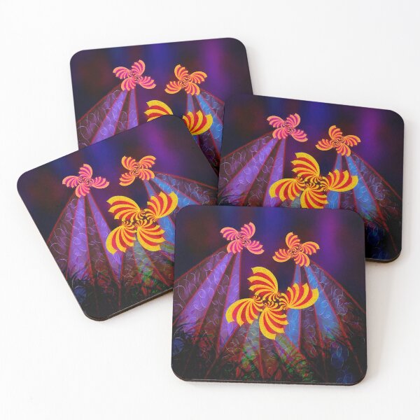 Item preview, Cosmic Flowers - Colourful Abstract Interpretation of Flowers designed and sold by Lycanth.