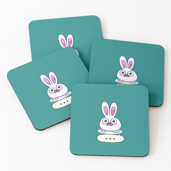 Item preview, LaMaisonOfMY MY BLANK STARE RABBIT COLLECTION  NO. 3 On Green designed and sold by LaMaisonOfMY.