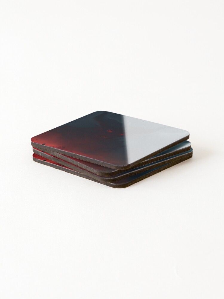 Thumbnail 4 of 5, Coasters (Set of 4), Lucifer Rising designed and sold by AbsoluteAI.
