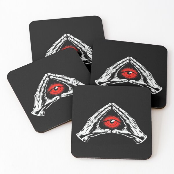 Item preview, Mystic Skeleton Hands with Red Eye – Esoteric Symbolism, Occult Art, Gothic Surreal Design designed and sold by Bright Nest Studio.