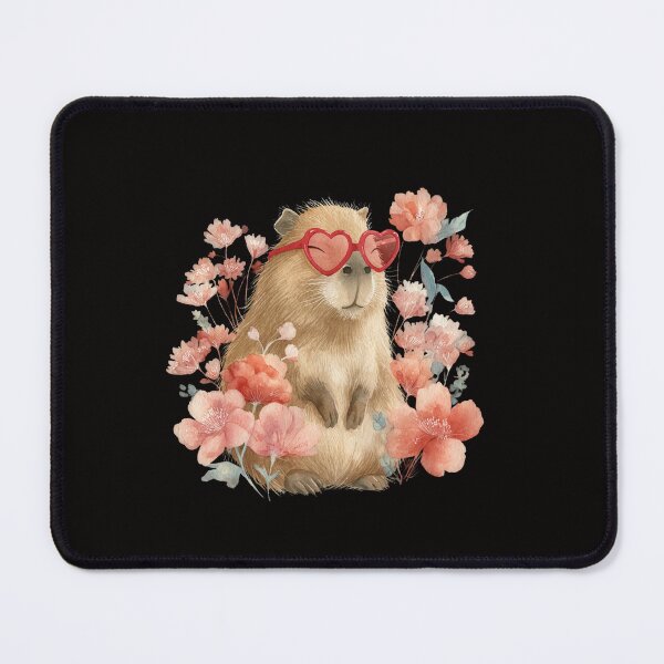 Item preview, Copy of Capybara Heart Glasses Watercolor Floral Cute Valentine Animal Art Sublimation File designed and sold by DigitalArtByNow.