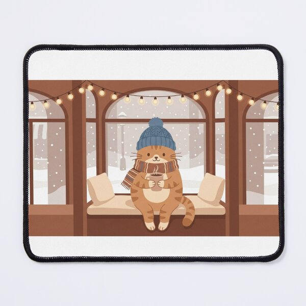 Item preview, Cozy Cat Enjoying Coffee in a Cute Café designed and sold by Fandom Universe.