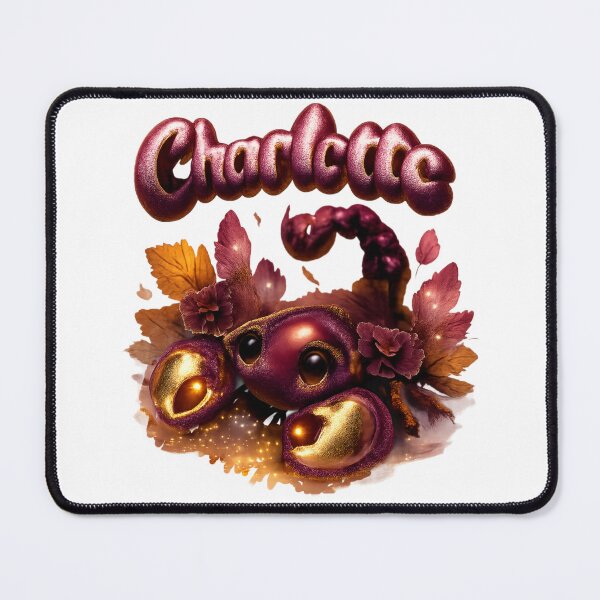 Item preview, Charlotte Scorpio – Cute Mystical Scorpion Fantasy Zodiac Name Art designed and sold by AlexLineArt.