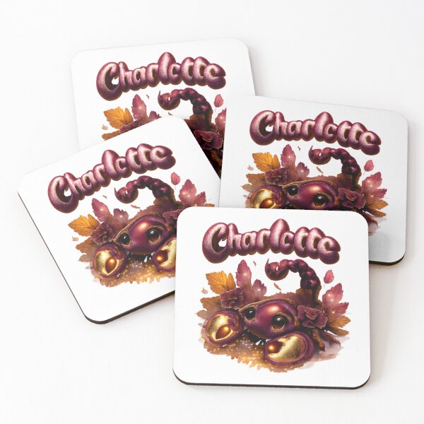 Item preview, Charlotte Scorpio – Cute Mystical Scorpion Fantasy Zodiac Name Art designed and sold by AlexLineArt.