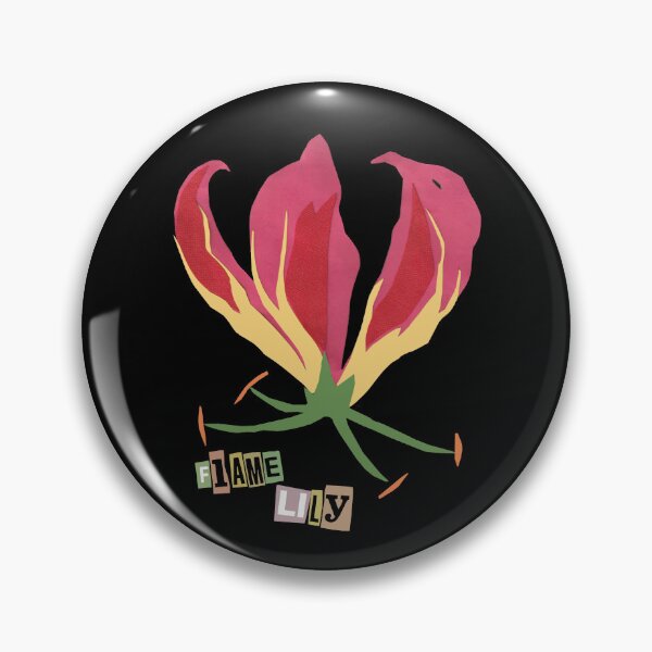 Item preview, Flame Lily botany collage poisonous plants symbolism flower lilies designed and sold by Pretty-Nonsense.