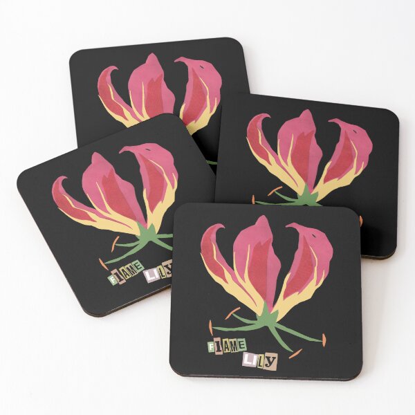 Item preview, Flame Lily botany collage poisonous plants symbolism flower lilies designed and sold by Pretty-Nonsense.