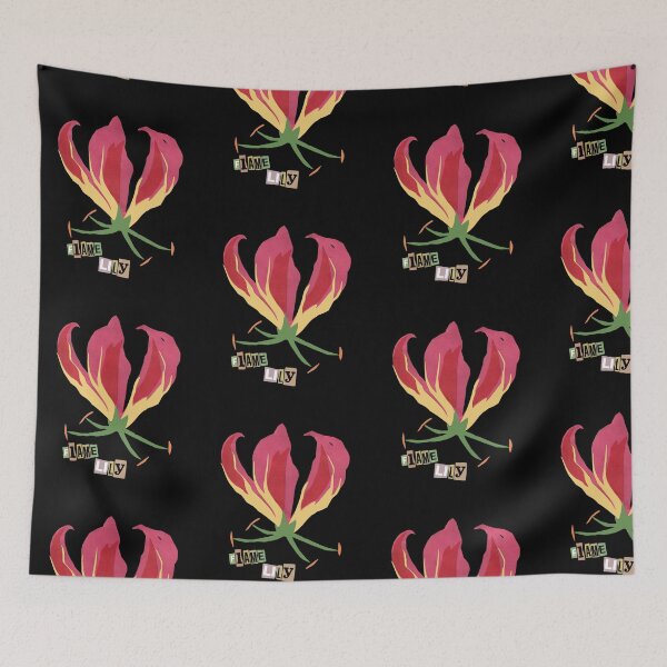 Item preview, Flame Lily botany collage poisonous plants symbolism flower lilies designed and sold by Pretty-Nonsense.