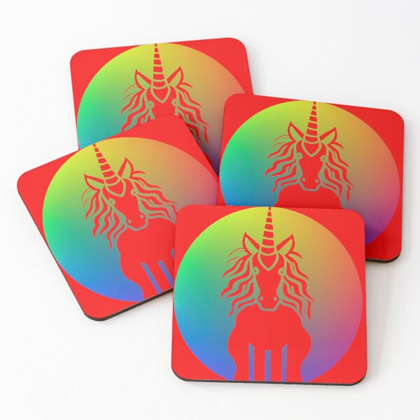 Item preview, Rainbow Unicorn Silhouette – Colorful Logo designed and sold by DCSMKreativ.
