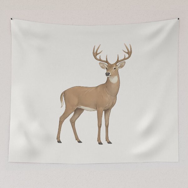 Item preview, Minimal Deer Illustration designed and sold by Ombrya.