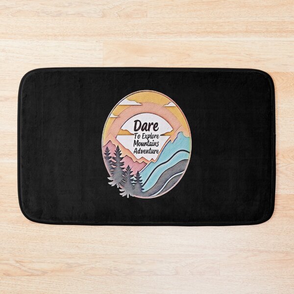Item preview, Dare To Explore Mountains Adventure Hiking Badge designed and sold by creativerooney.