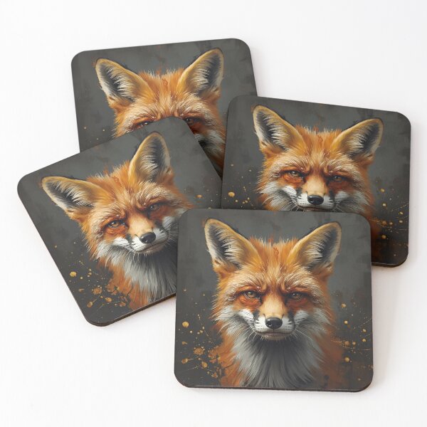 Item preview, The Grumpy Fox - Serious Red Fox Realistic Digital Painting designed and sold by The Grumpy Pet Club.