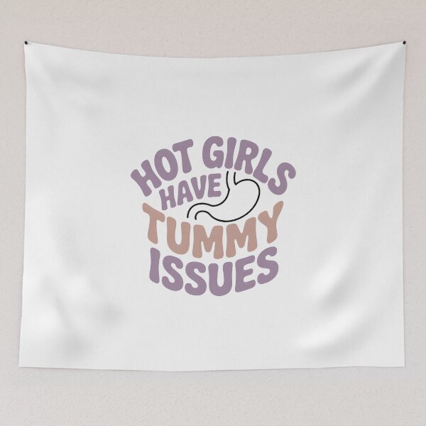 Item preview, Hot Girls Have Tummy Issues - This funny design is for confident girls who live with tummy issues, IBS or digestive problems and choose humor, self-acceptance and body positivity instead of shame. designed and sold by ZyziowskyArt.