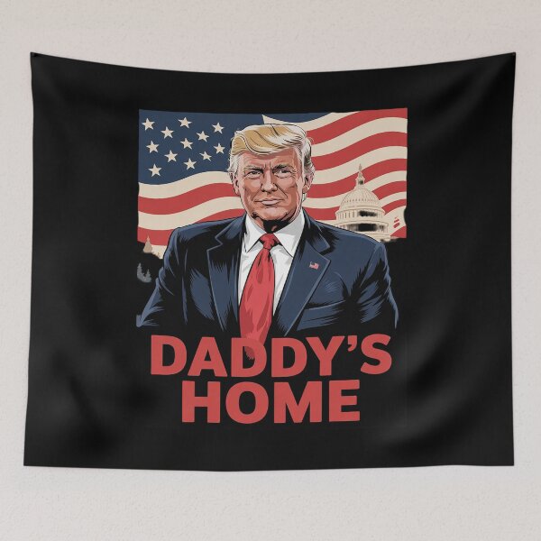 Item preview, Trump Daddys Home White House USA American Flag  designed and sold by CombatTask.